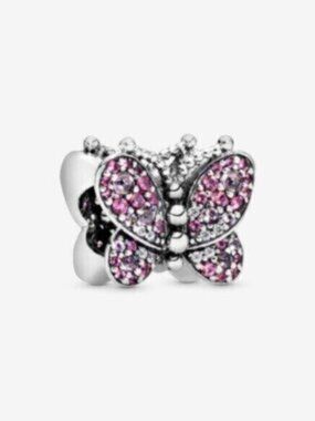 Pandora Pink Crystal Butterfly Charm